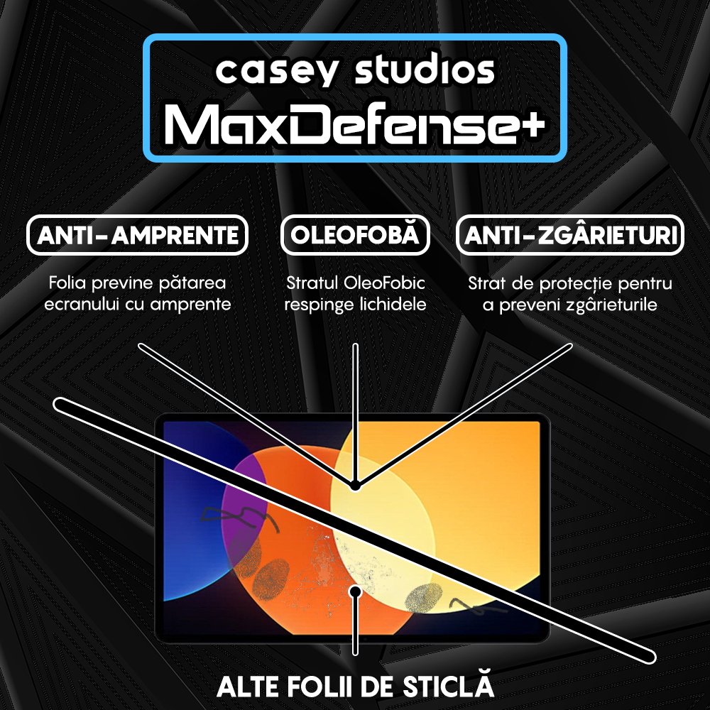 Folie Sticla MaxDefense+ - Xiaomi Pad 6 Pro/6 - Clear