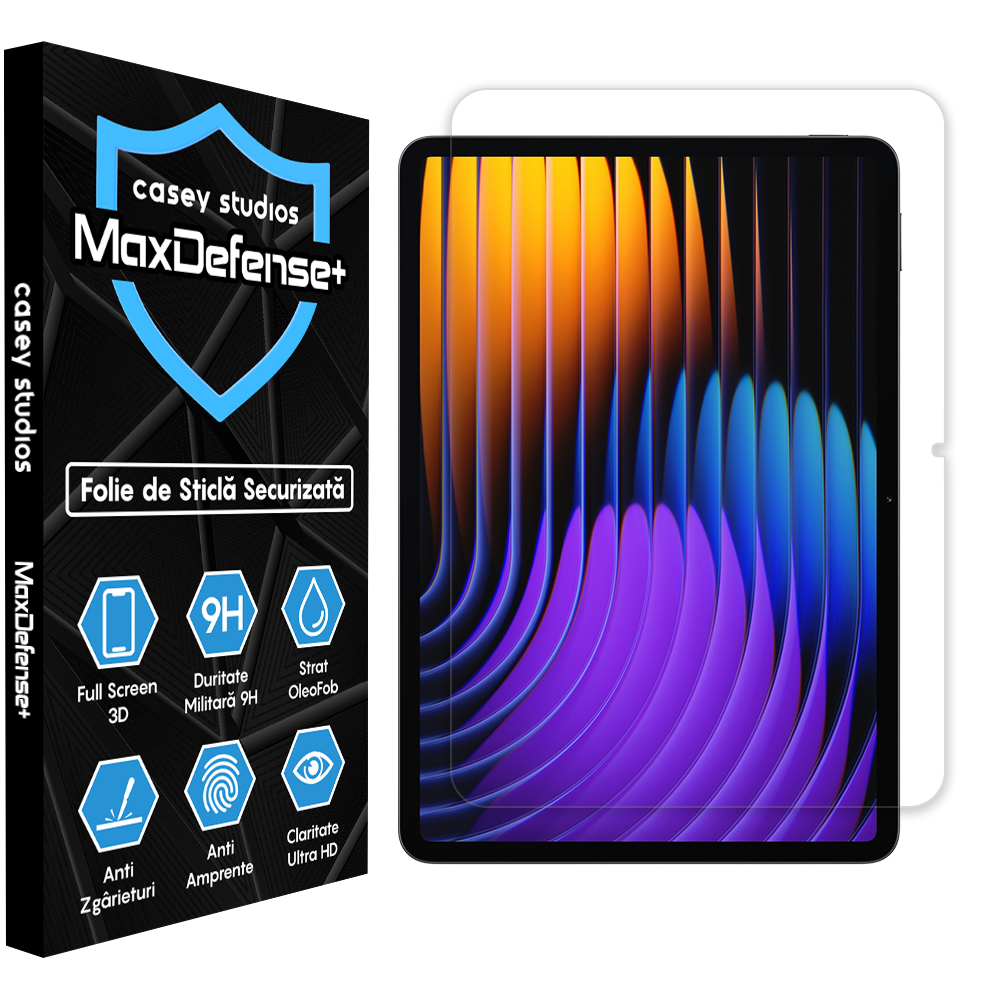 Folie Sticla MaxDefense+ - Xiaomi Pad 7 Pro - Clear