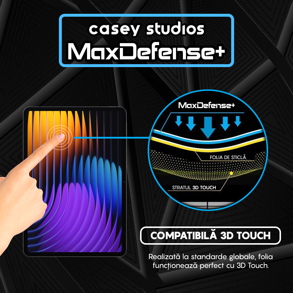 Folie Sticla MaxDefense+ - Xiaomi Pad 7 Pro - Clear
