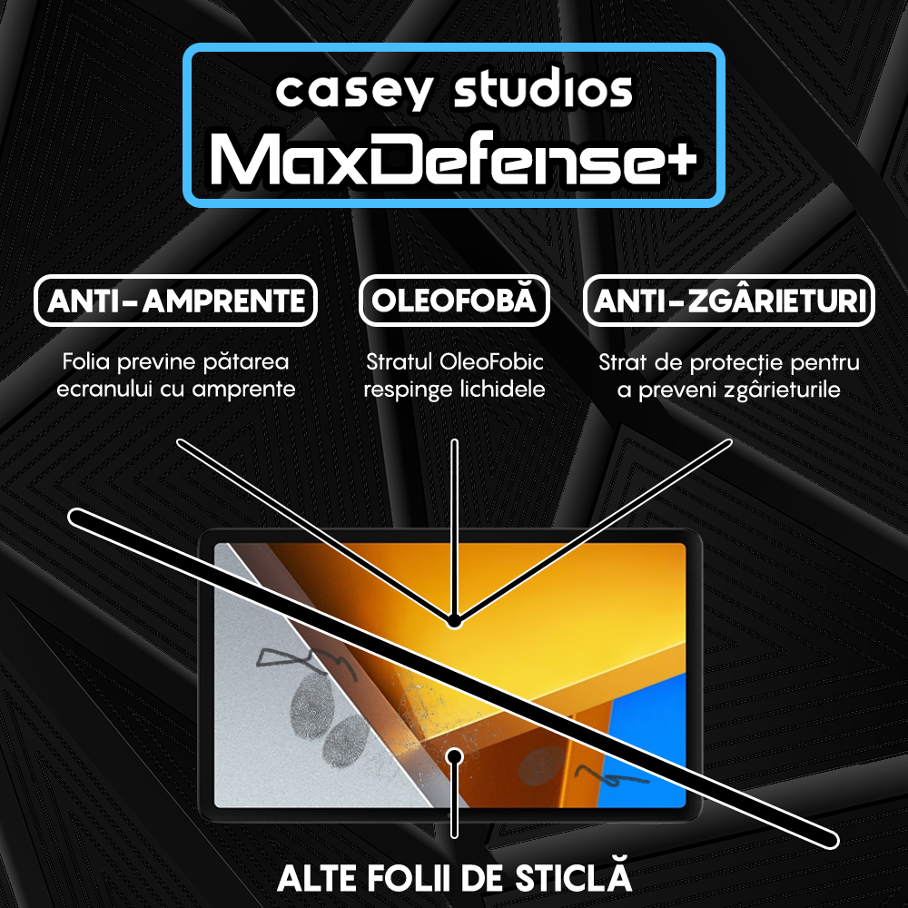 Folie Sticla MaxDefense+ - Xiaomi Poco Pad - Clear
