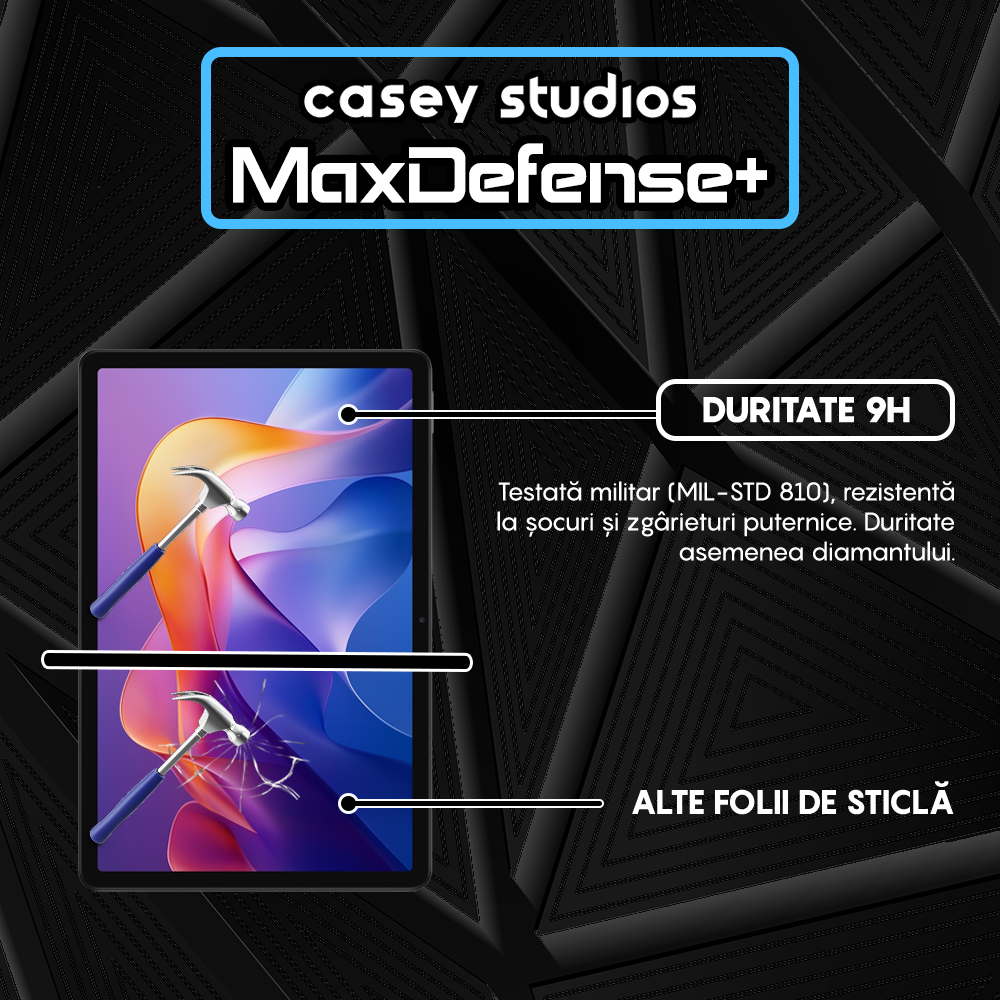 Folie Sticla MaxDefense+ - Xiaomi Redmi Pad 2 4G - Clear