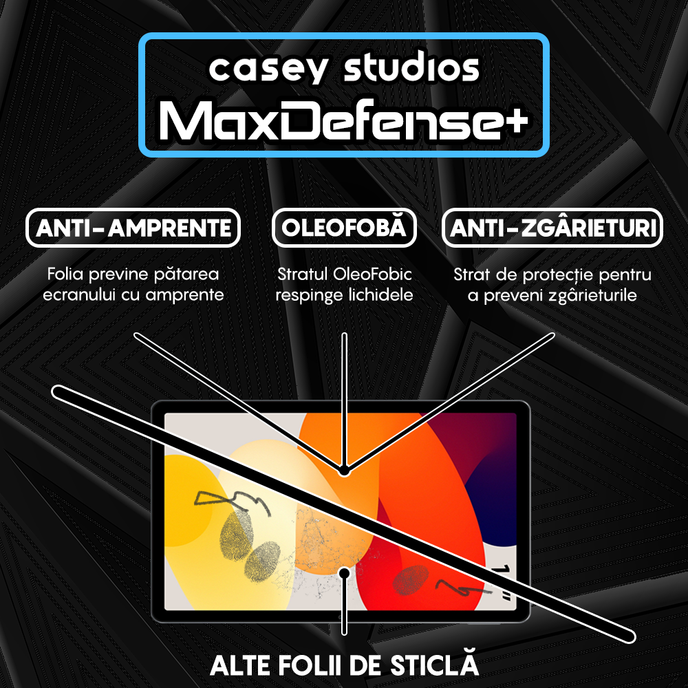 Folie Sticla MaxDefense+ - Xiaomi Redmi Pad SE - Clear