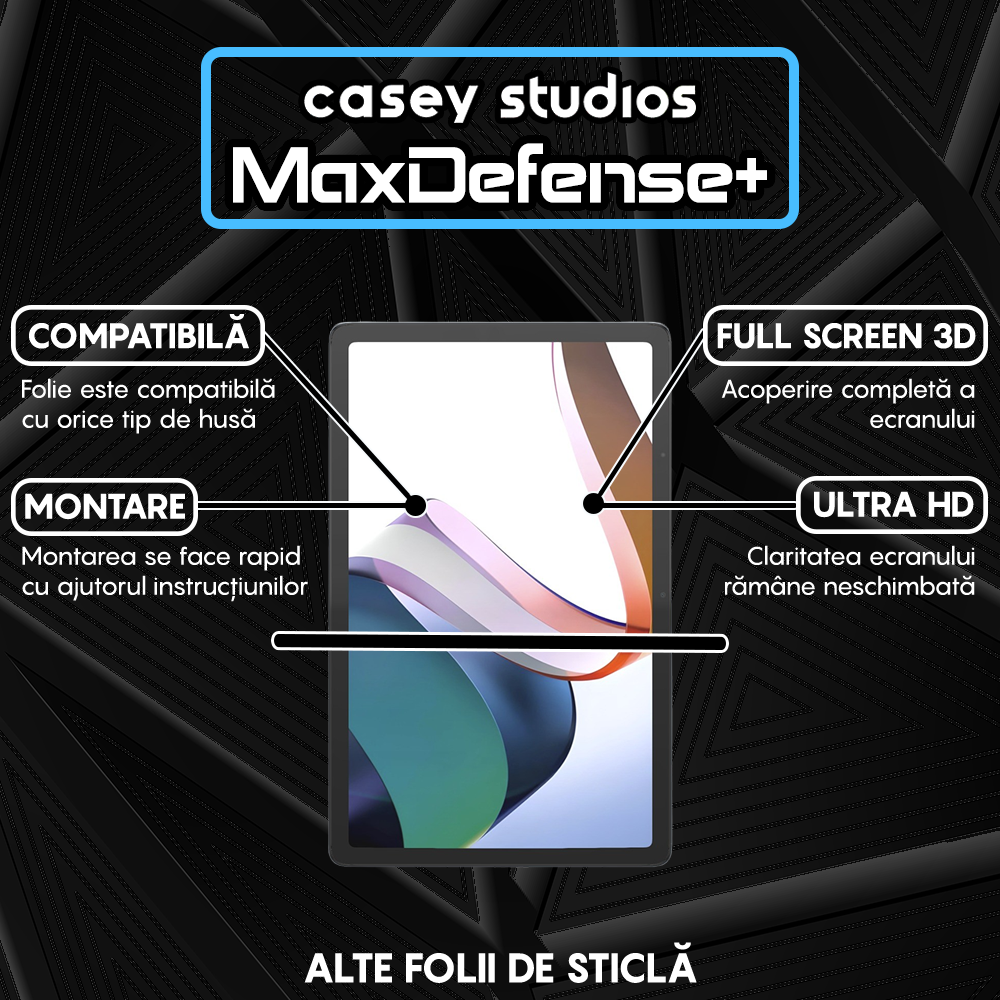 Folie Sticla MaxDefense+ - Xiaomi Redmi Pad - Clear