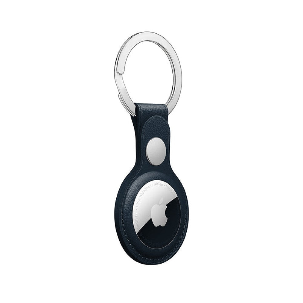 Husa Leather - AirTag - Albastru