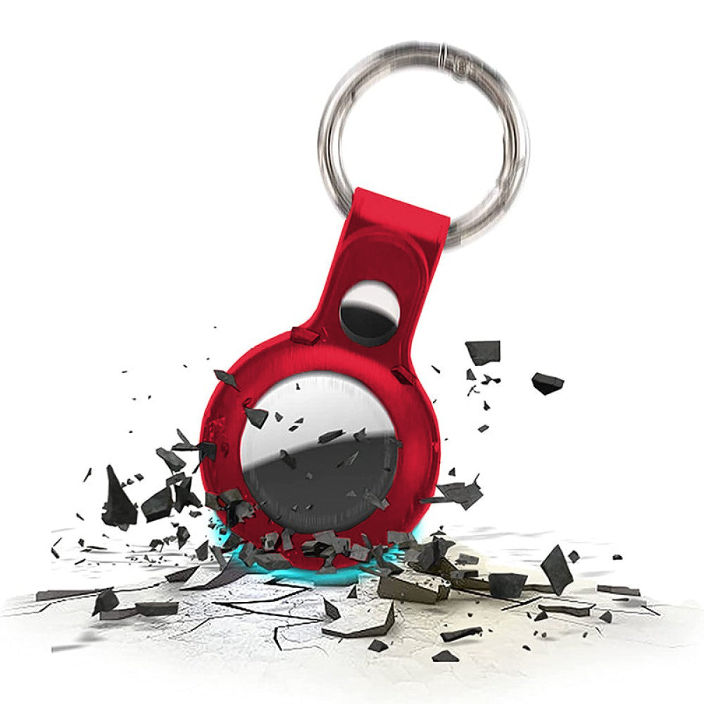 Husa Leather - AirTag - Red