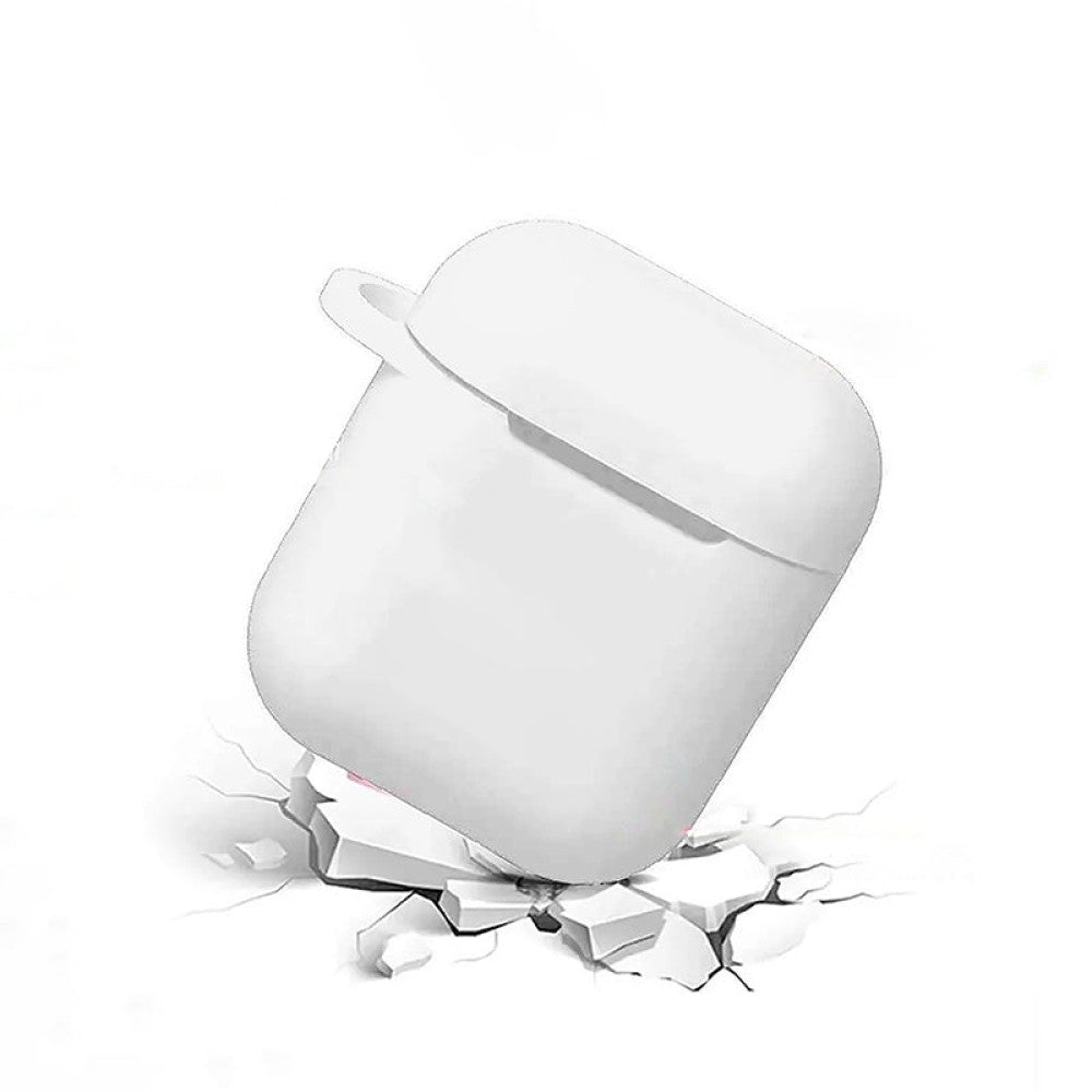 Husa Soft Silicone - AirPods 1/2 - Alb
