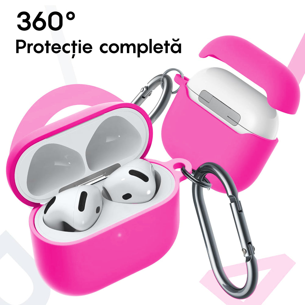 Husa Soft Silicone - AirPods 4 - Fuchsia