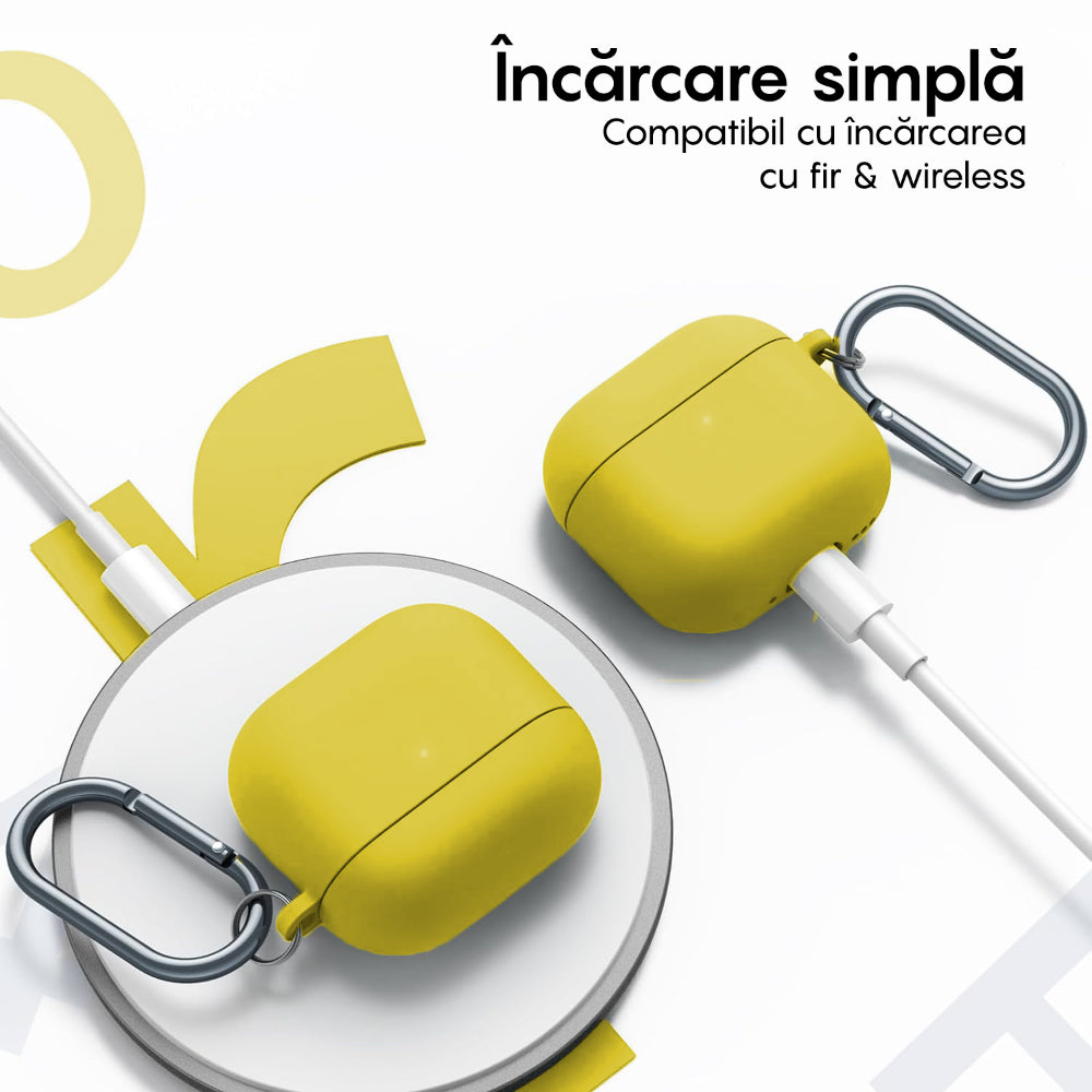 Husa Soft Silicone - AirPods 4 - Galben
