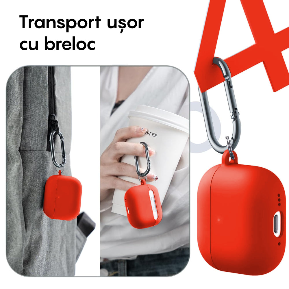 Husa Soft Silicone - AirPods 4 - Rosu