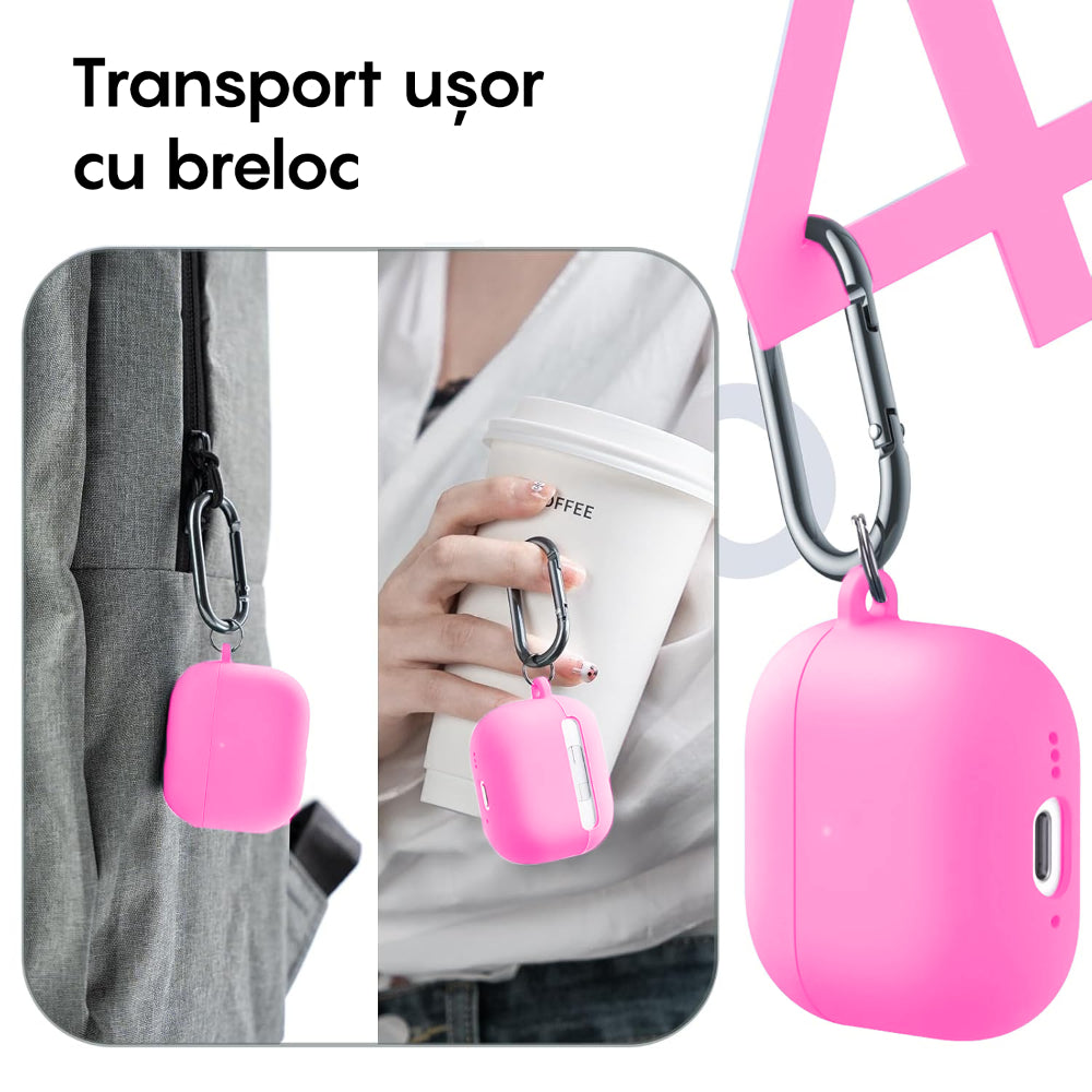 Husa Soft Silicone - AirPods 4 - Roz