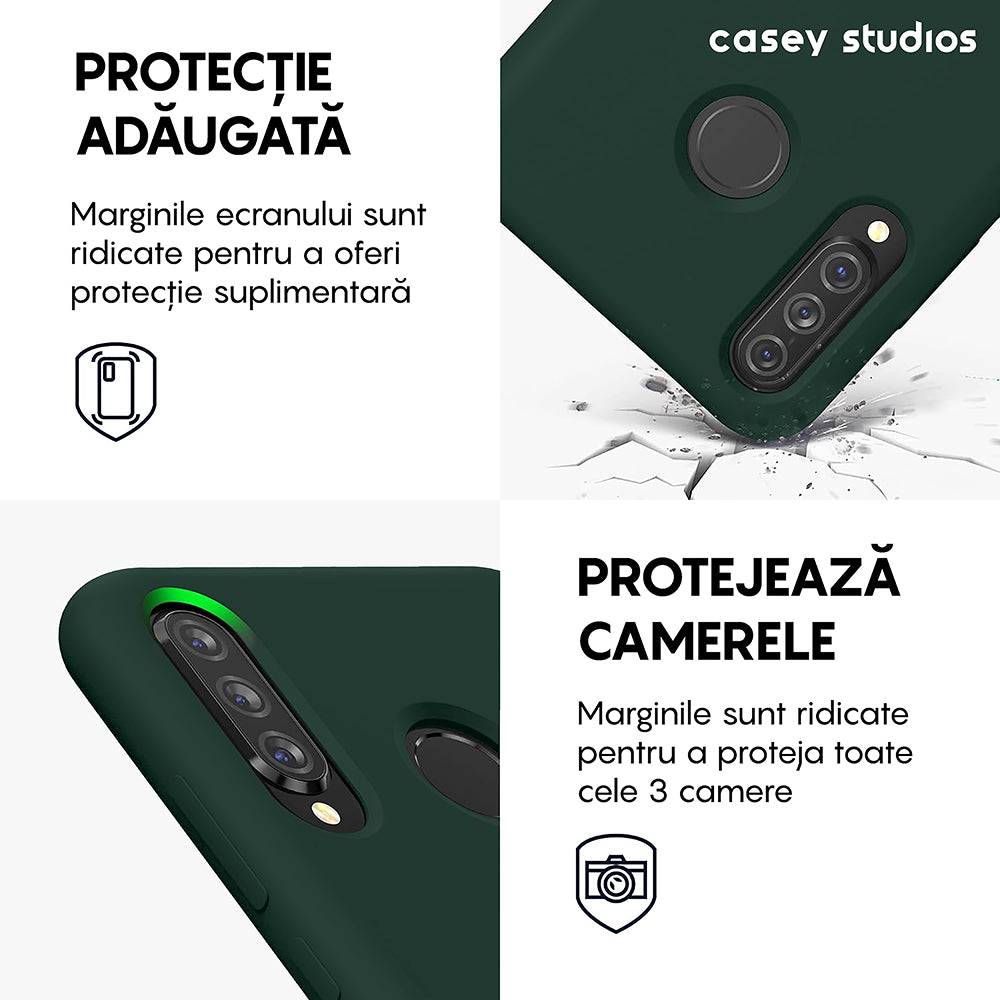 Husa Soft Silicone - Huawei P30 Lite/P30 Lite New Edition - Dark Marine Green