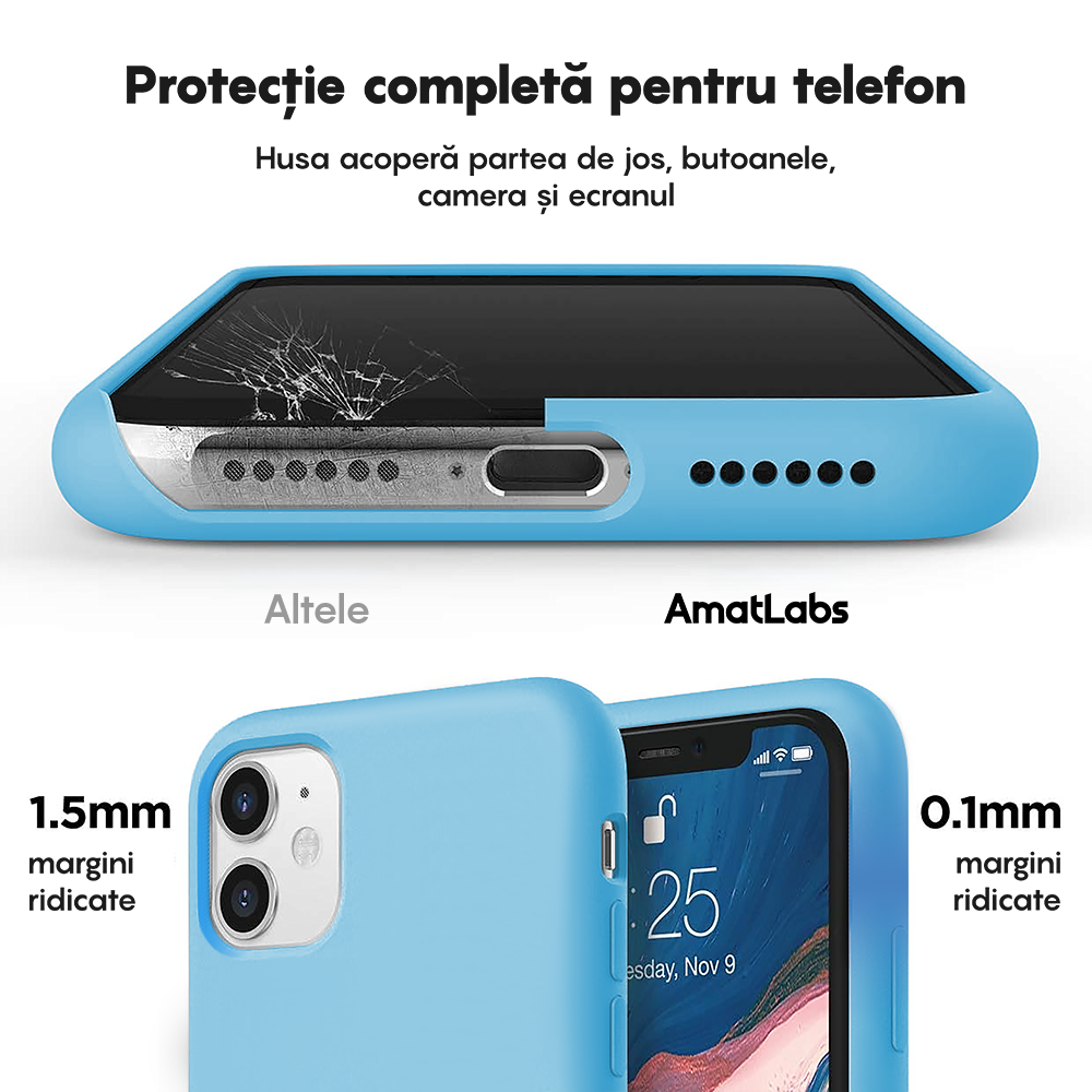 Husa Soft Silicone - iPhone 11 - Cadet Blue