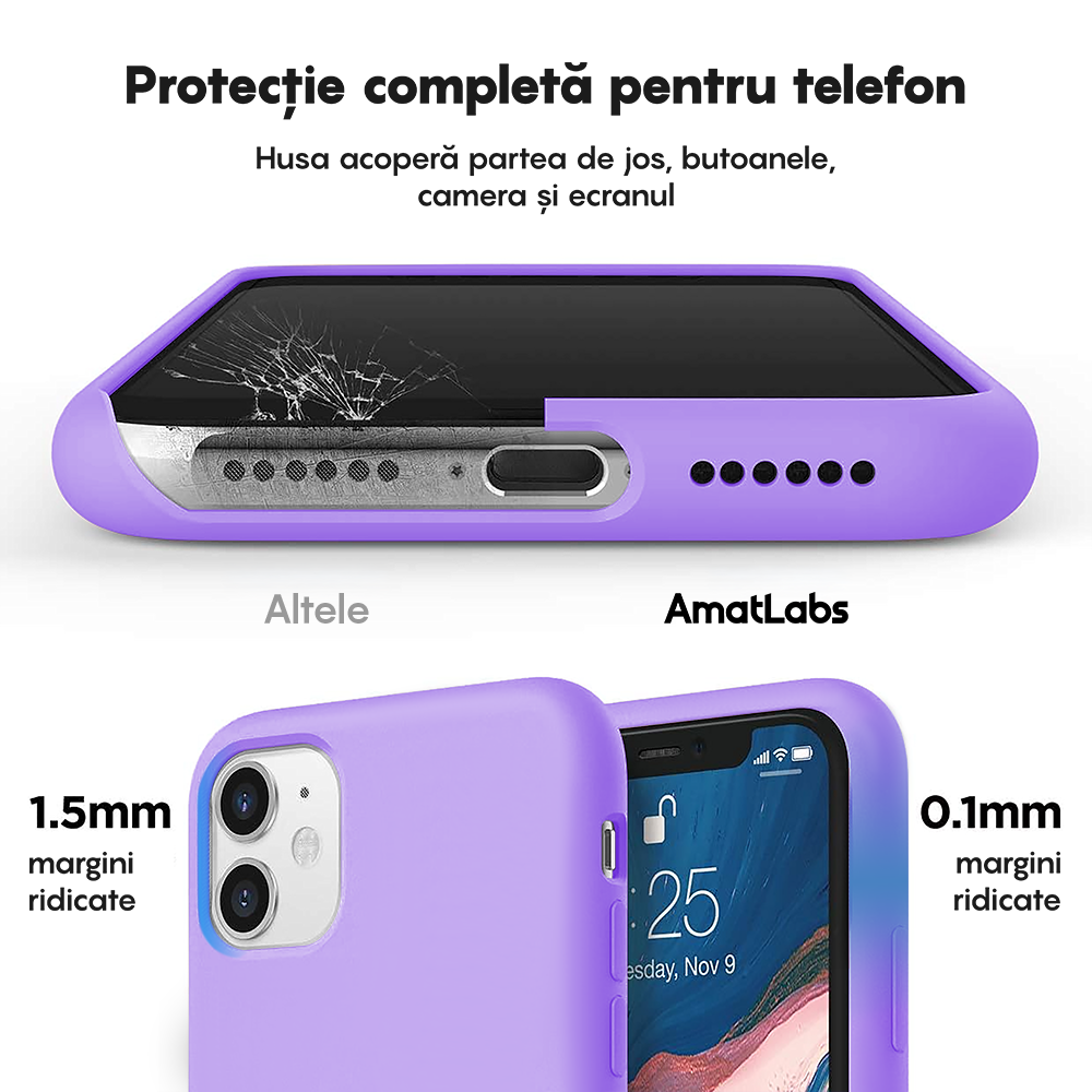 Husa Soft Silicone - iPhone 11 - Light Lilac