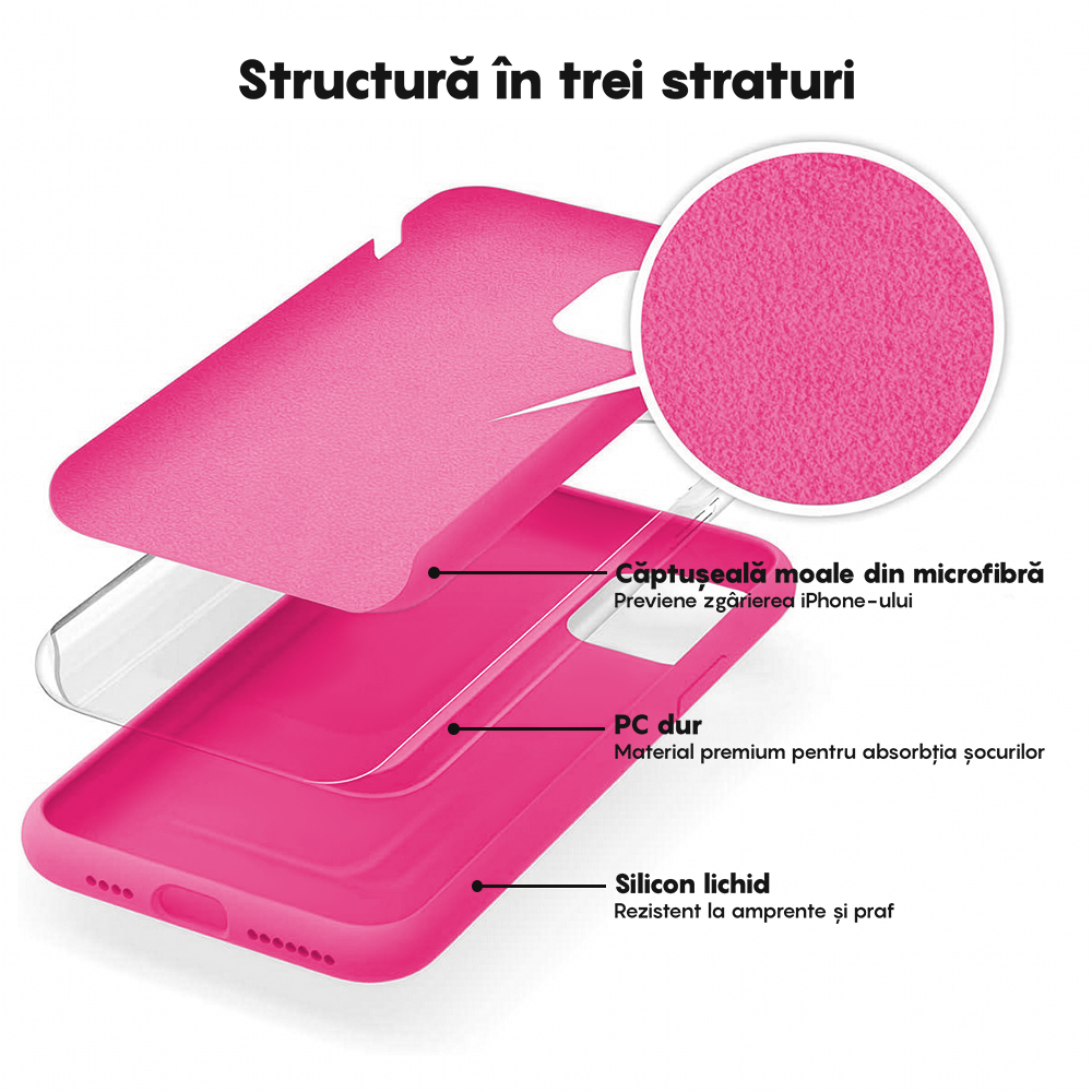 Husa Soft Silicone - iPhone 11 Pro Max - Fuchsia