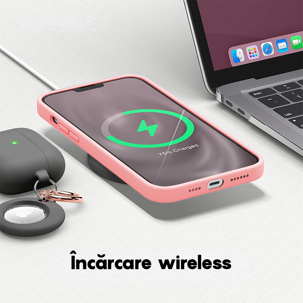 Husa Soft Silicone - iPhone 12/12 Pro - Roz