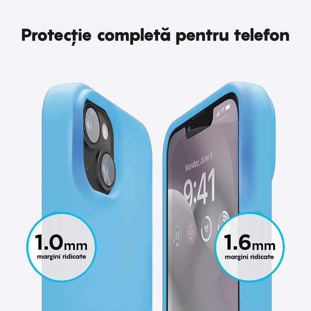 Husa Soft Silicone - iPhone 12/12 Pro - Cadet Blue