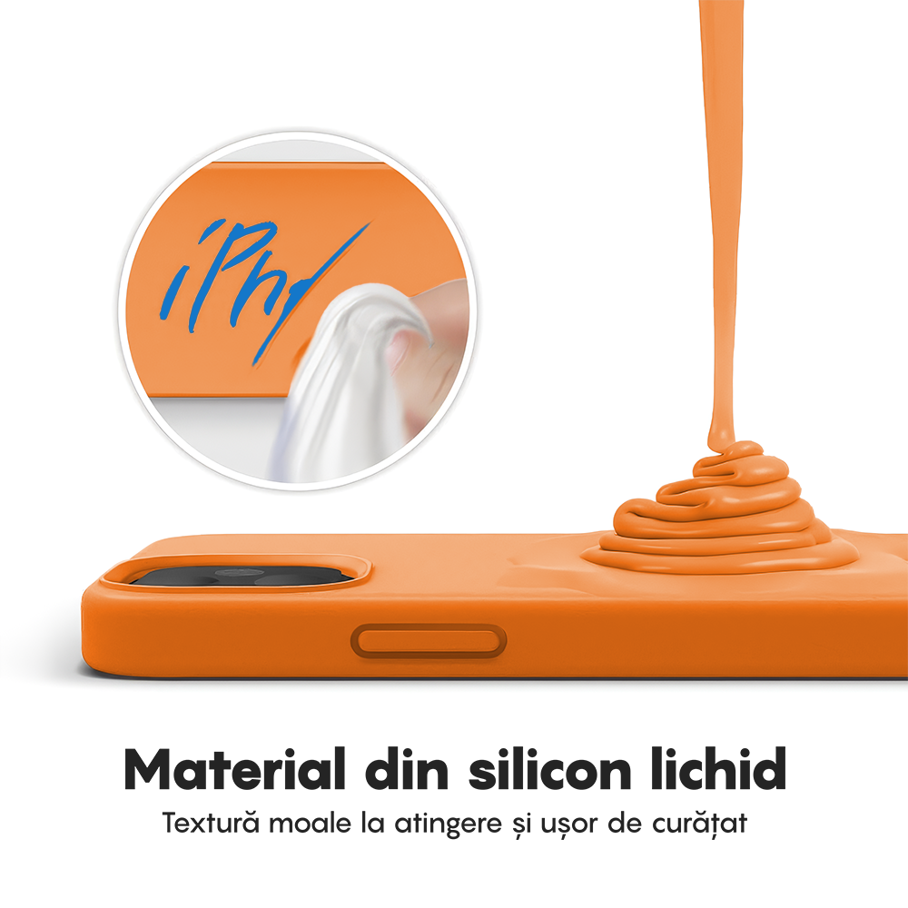 Husa Soft Silicone - iPhone 12/12 Pro - Nectarine