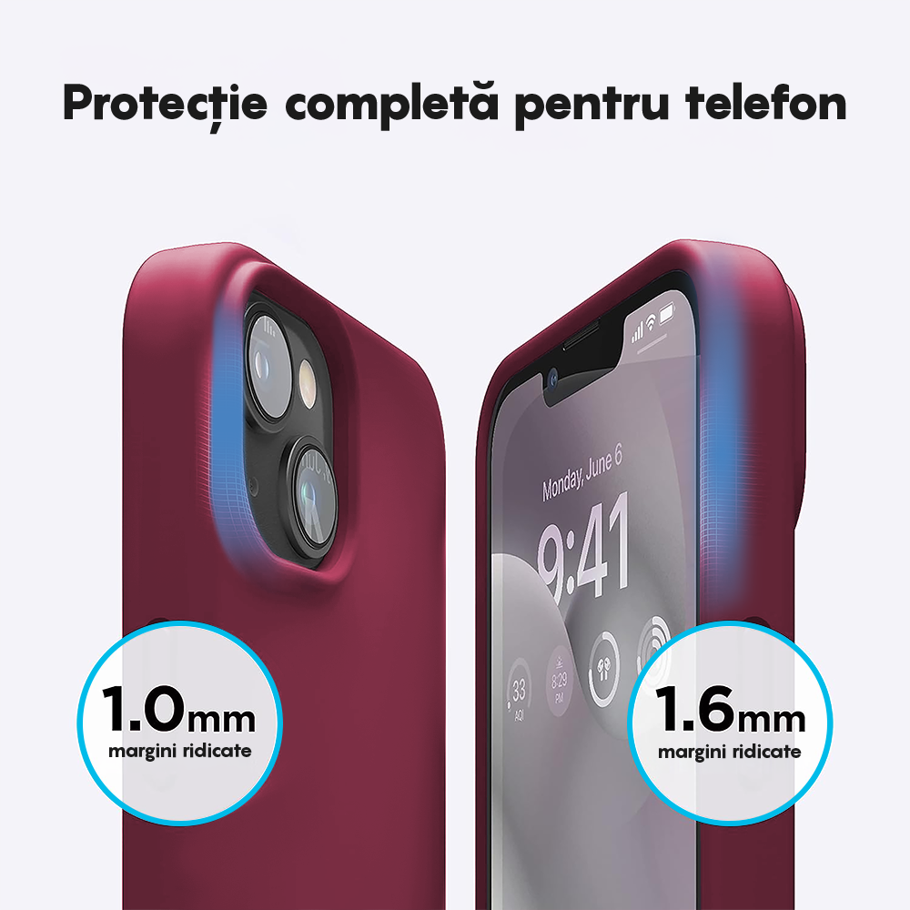 Husa Soft Silicone - iPhone 12/12 Pro - Burgundy