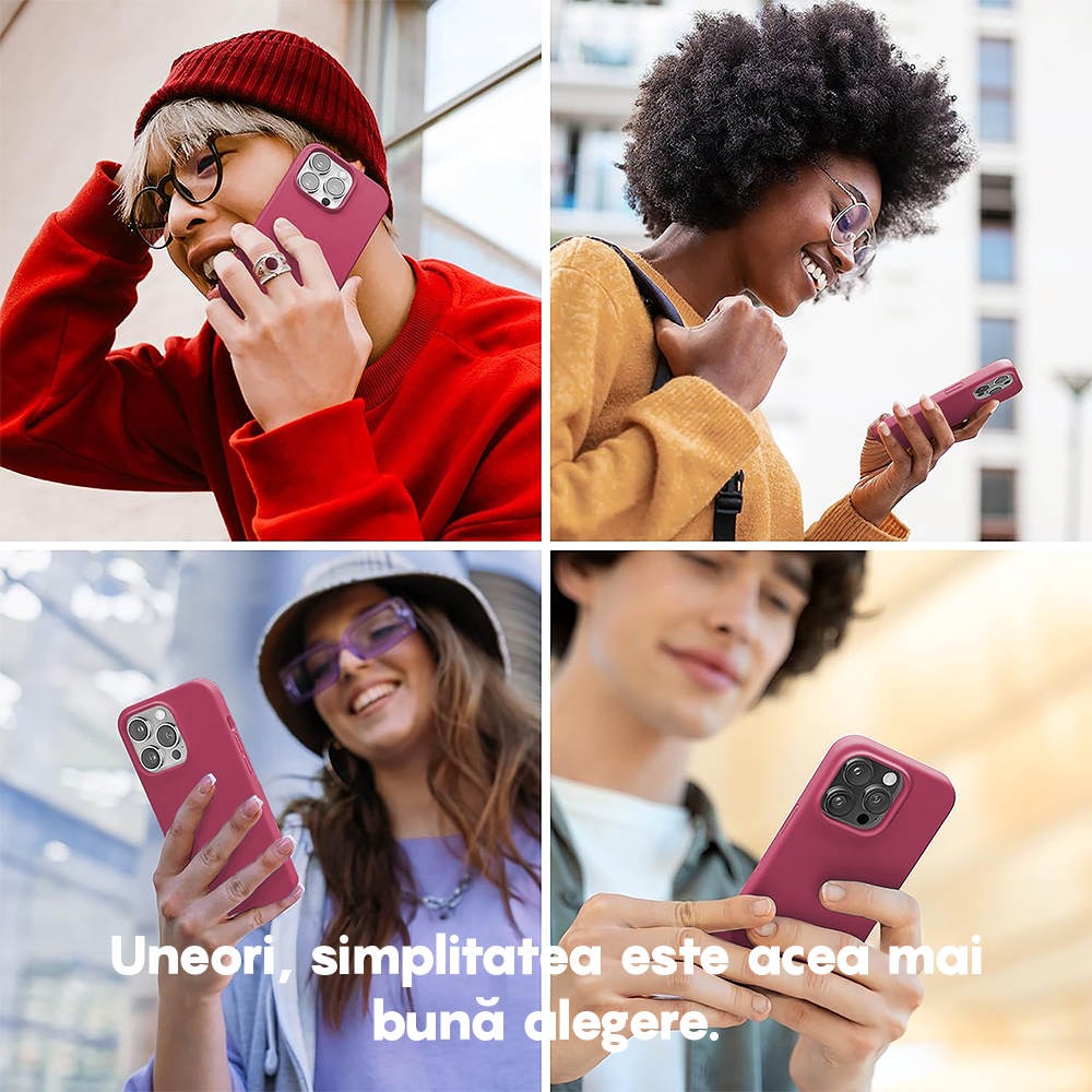 Husa Soft Silicone - iPhone 12/12 Pro - Burgundy