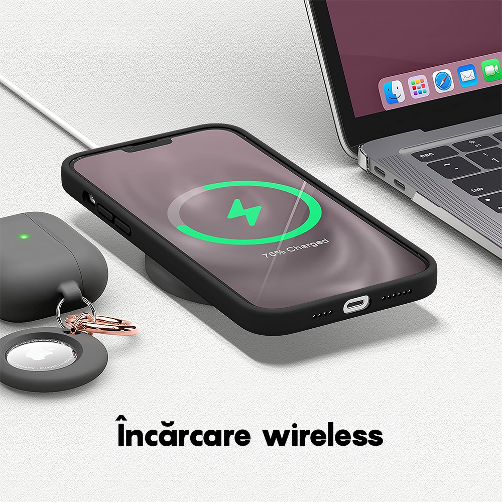 Husa Soft Silicone - iPhone 12/12 Pro - Negru