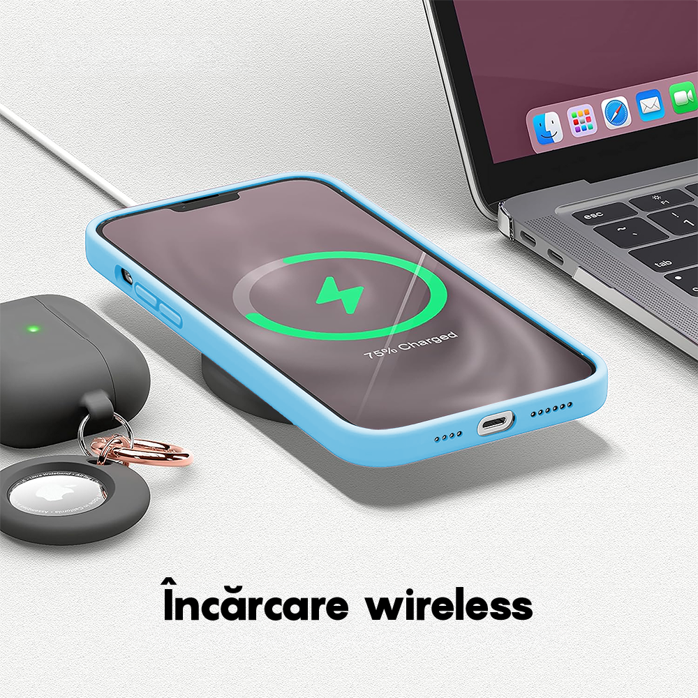 Husa Soft Silicone - iPhone 12 Pro Max - Cadet Blue