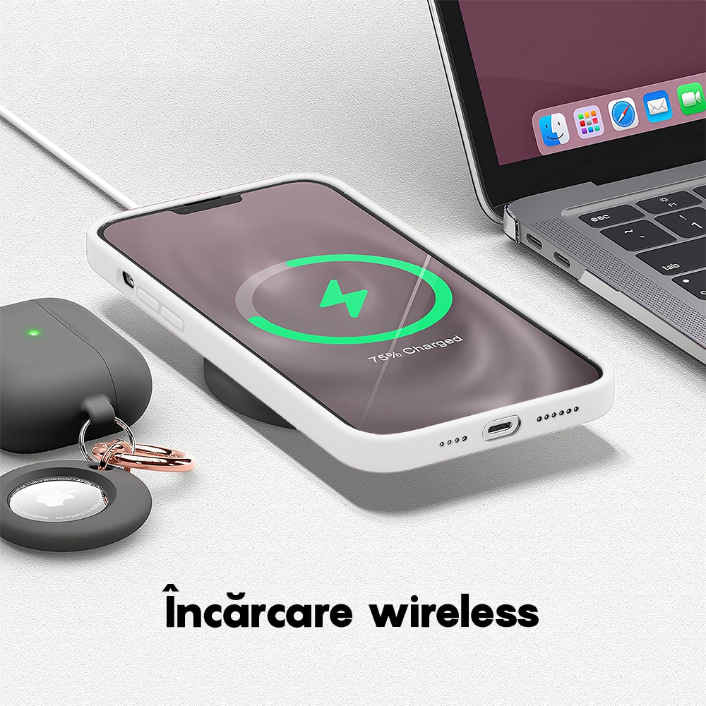 Husa Soft Silicone - iPhone 13 Mini - Alb