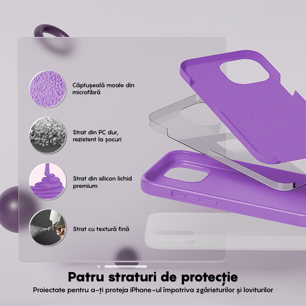 Husa Soft Silicone - iPhone 13 - Light Purple