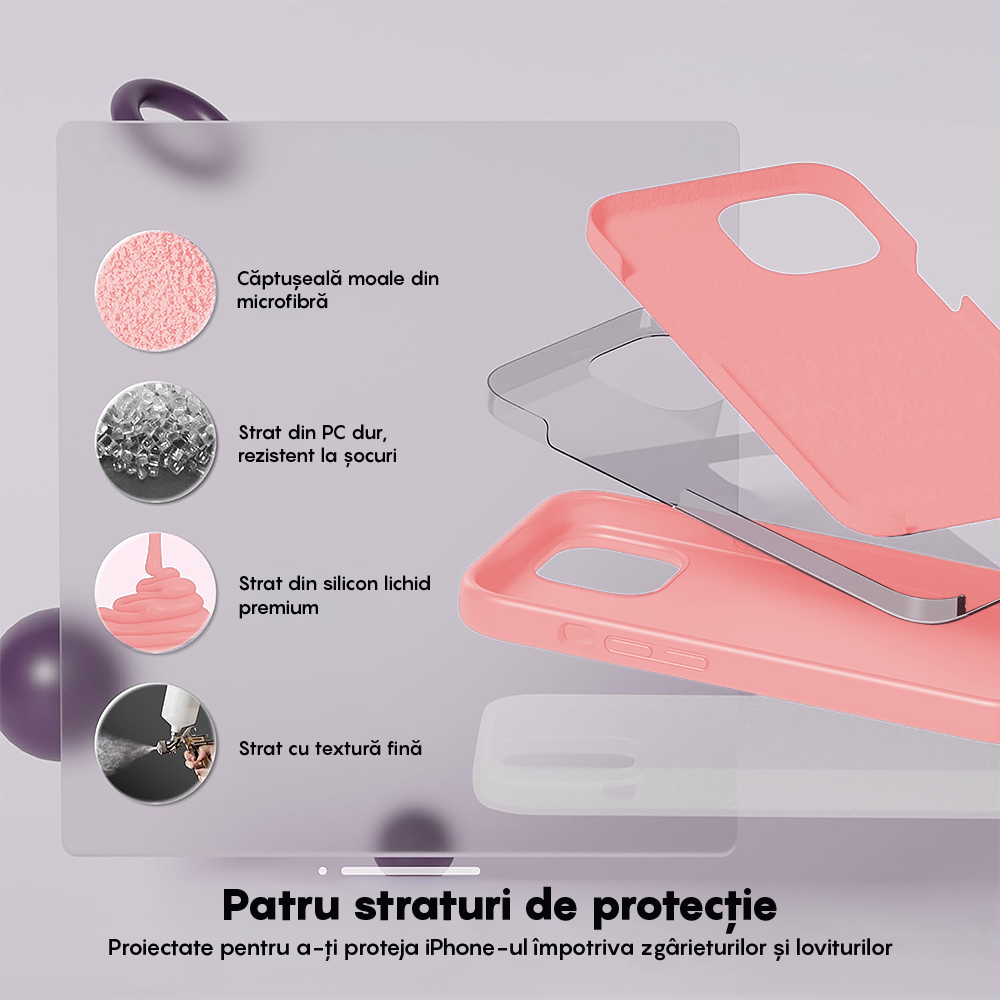 Husa Soft Silicone - iPhone 13 Pro Max - Roz
