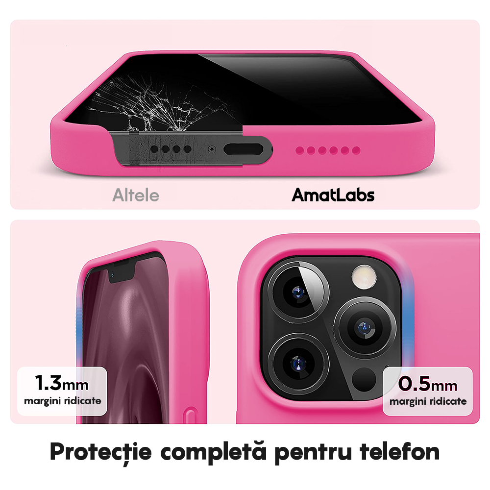 Husa Soft Silicone - iPhone 13 Pro Max - Fuchsia