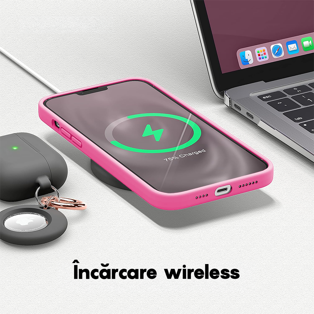 Husa Soft Silicone - iPhone 13 Pro - Fuchsia