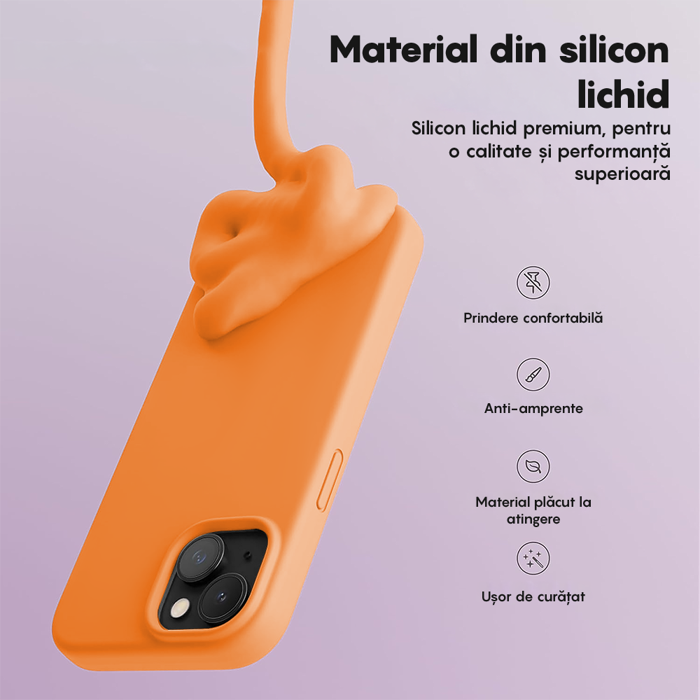 Husa Soft Silicone - iPhone 14 - Nectarine
