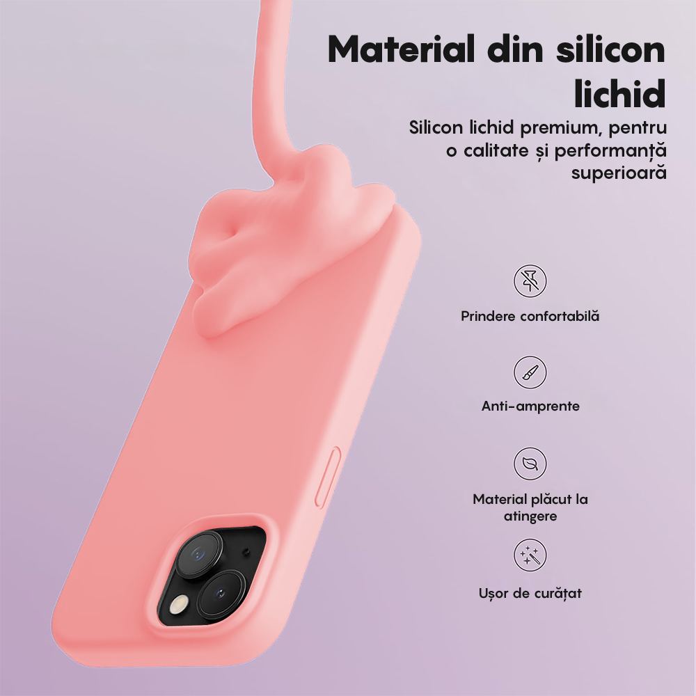 Husa Soft Silicone - iPhone 14 Plus - Roz