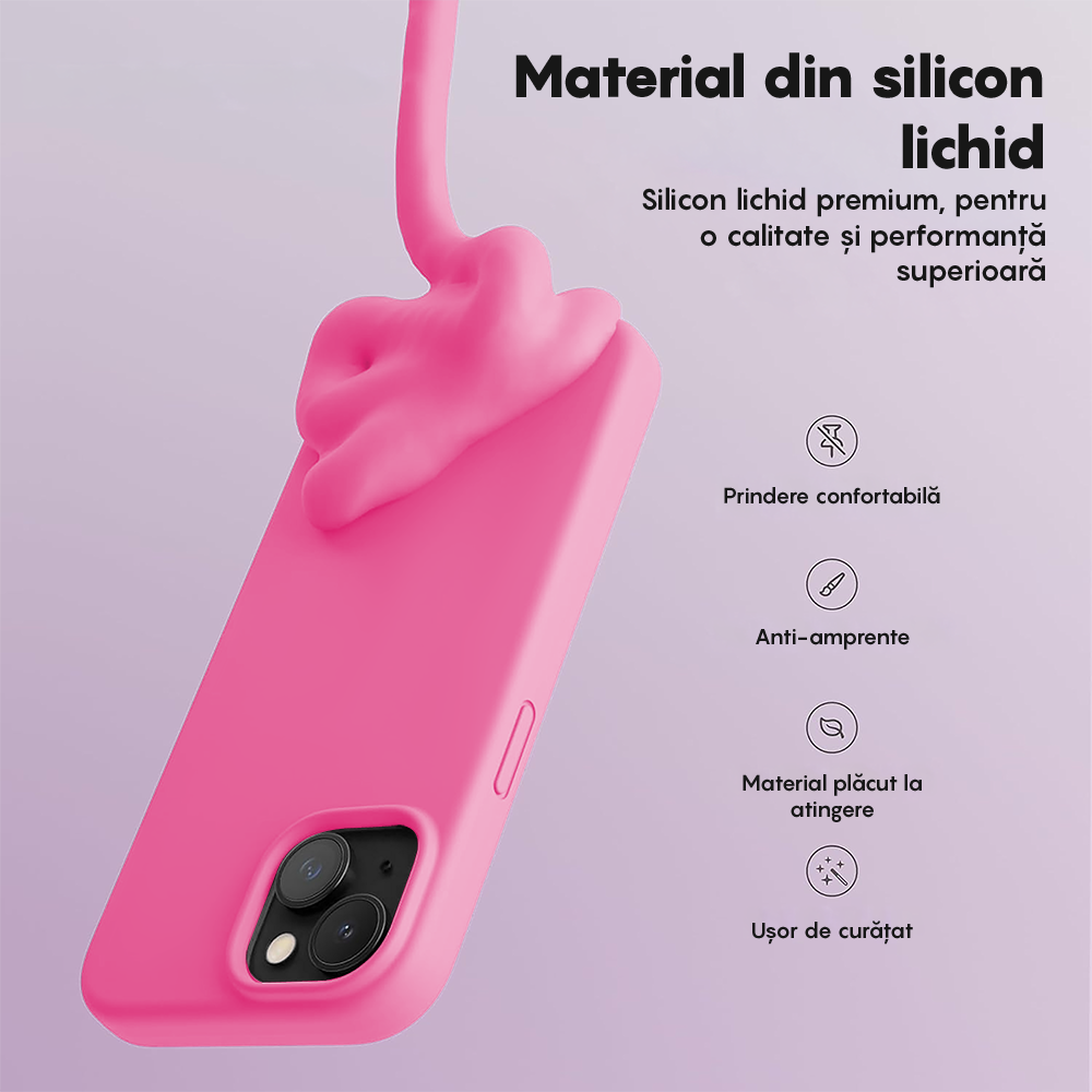 Husa Soft Silicone - iPhone 14 Plus - Fuchsia