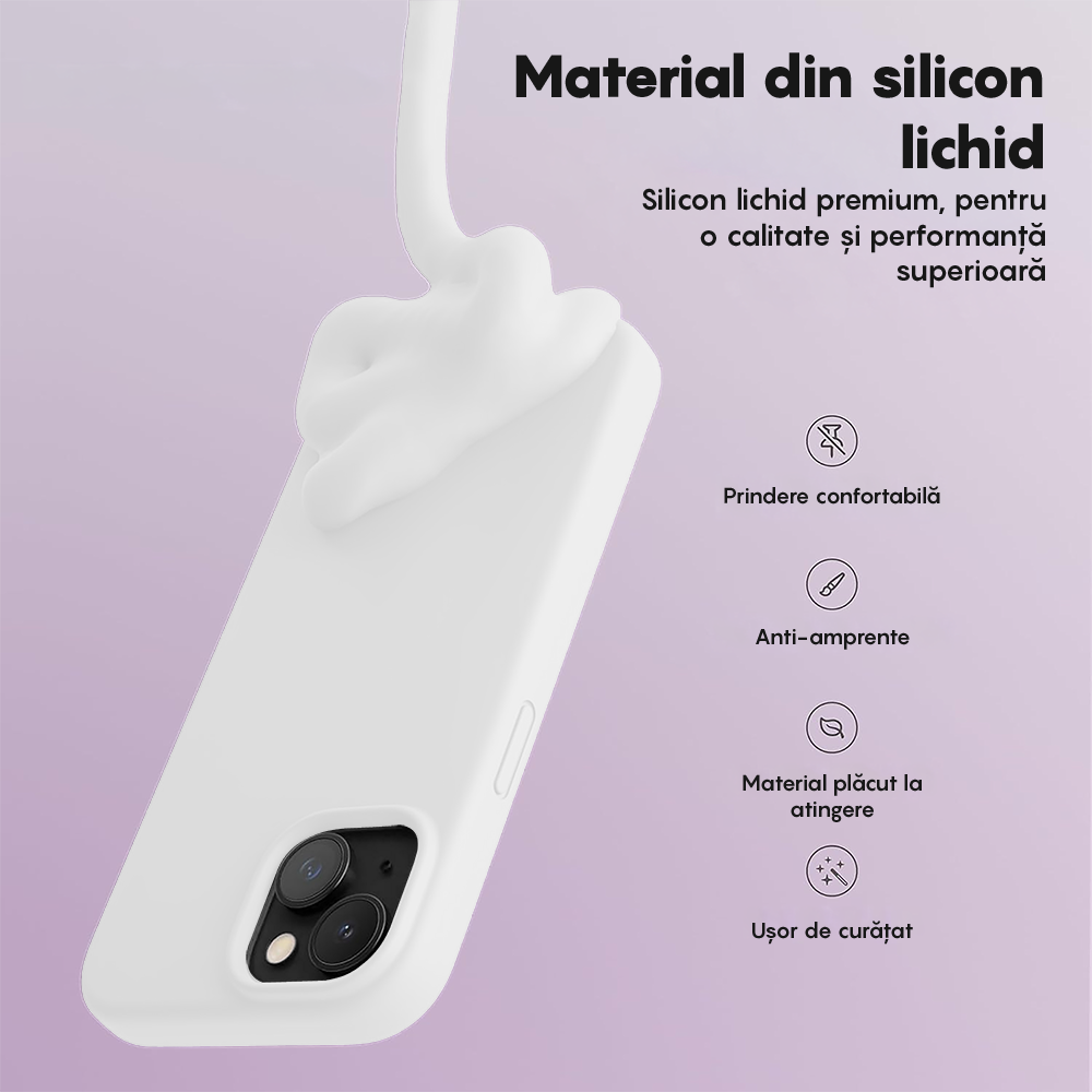 Husa Soft Silicone - iPhone 14 Plus - Alb