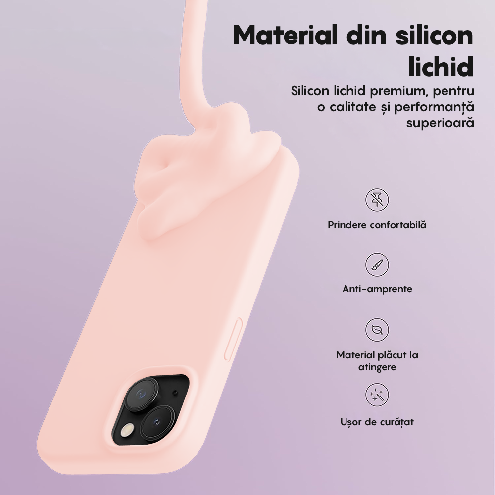 Husa Soft Silicone - iPhone 14 Plus - Pink Sand