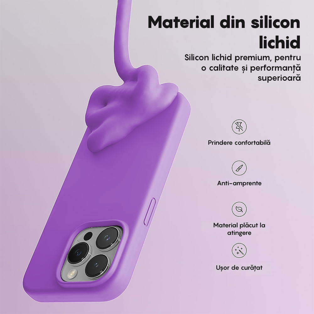 Husa Soft Silicone - iPhone 14 Pro Max - Light Purple