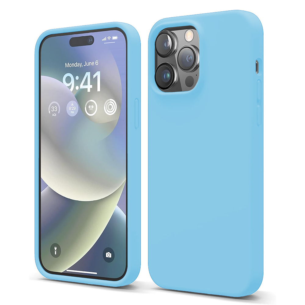 Husa Soft Silicone - iPhone 14 Pro - Cadet Blue