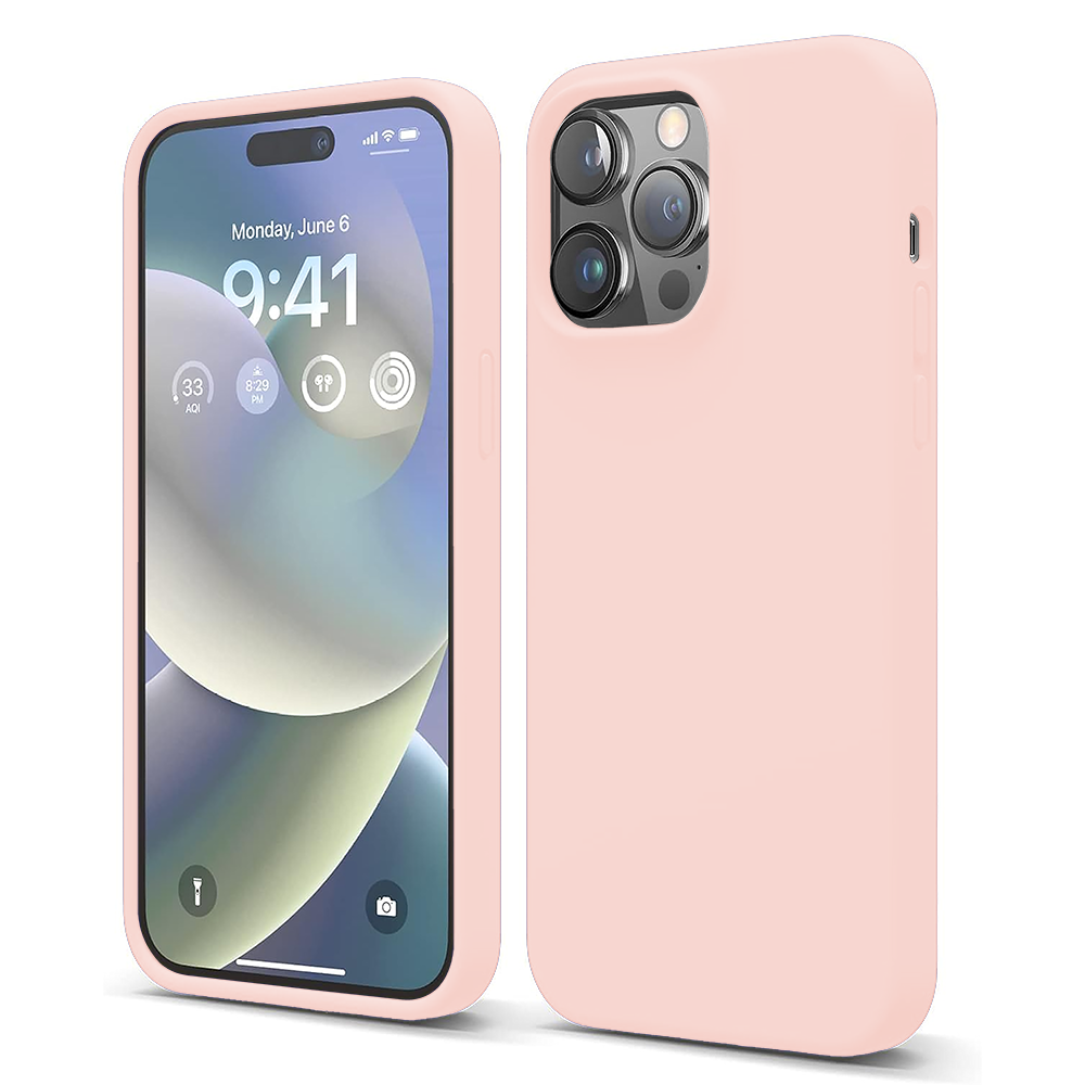 Husa Soft Silicone - iPhone 14 Pro - Pink Sand