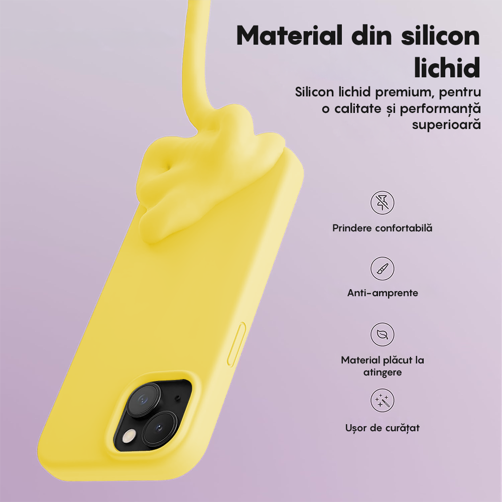 Husa Soft Silicone - iPhone 15 - Galben