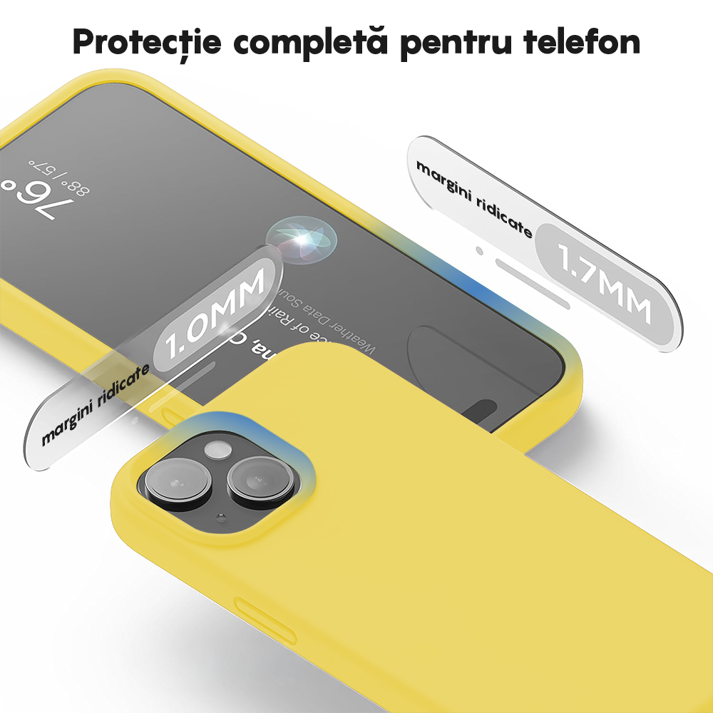 Husa Soft Silicone - iPhone 15 - Galben
