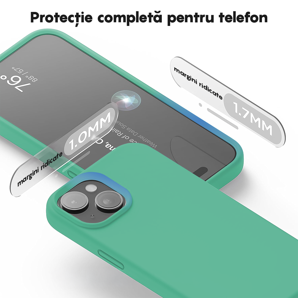 Husa Soft Silicone - iPhone 15 - Webster Green
