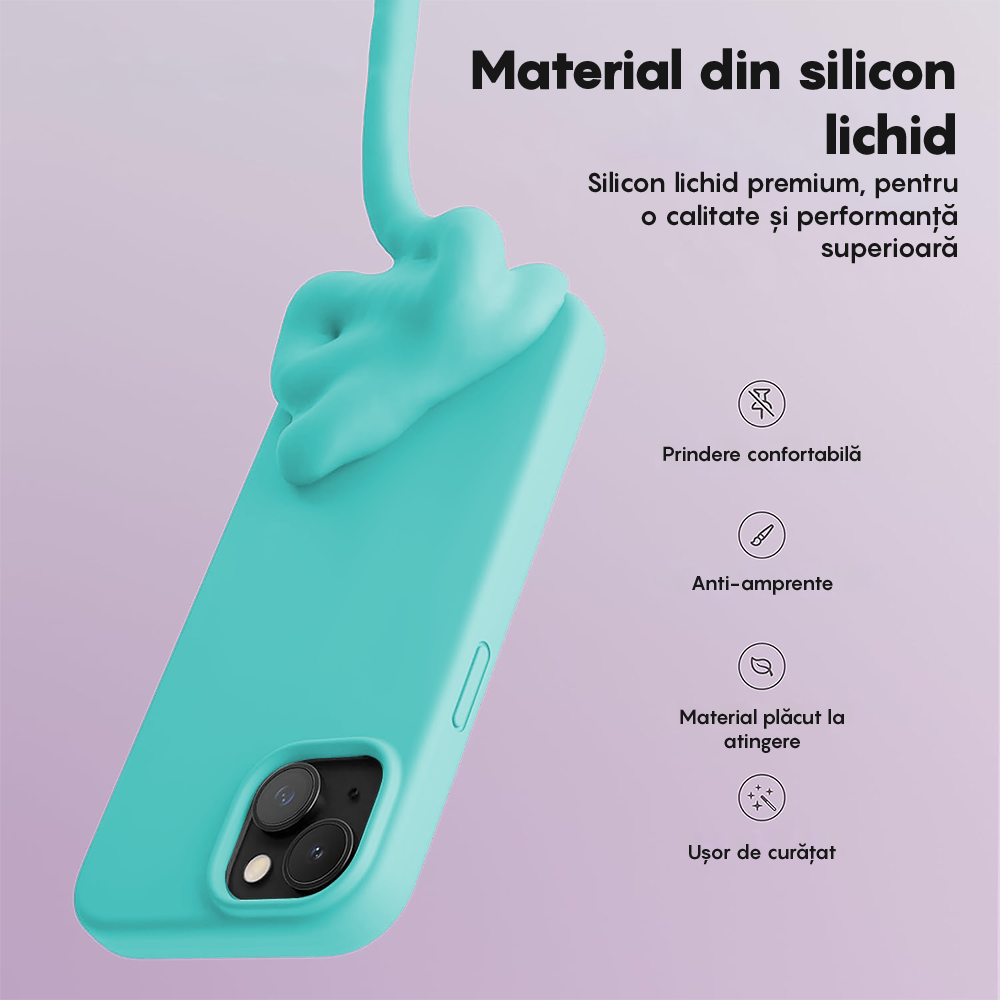 Husa Soft Silicone - iPhone 15 Plus - Turcoaz