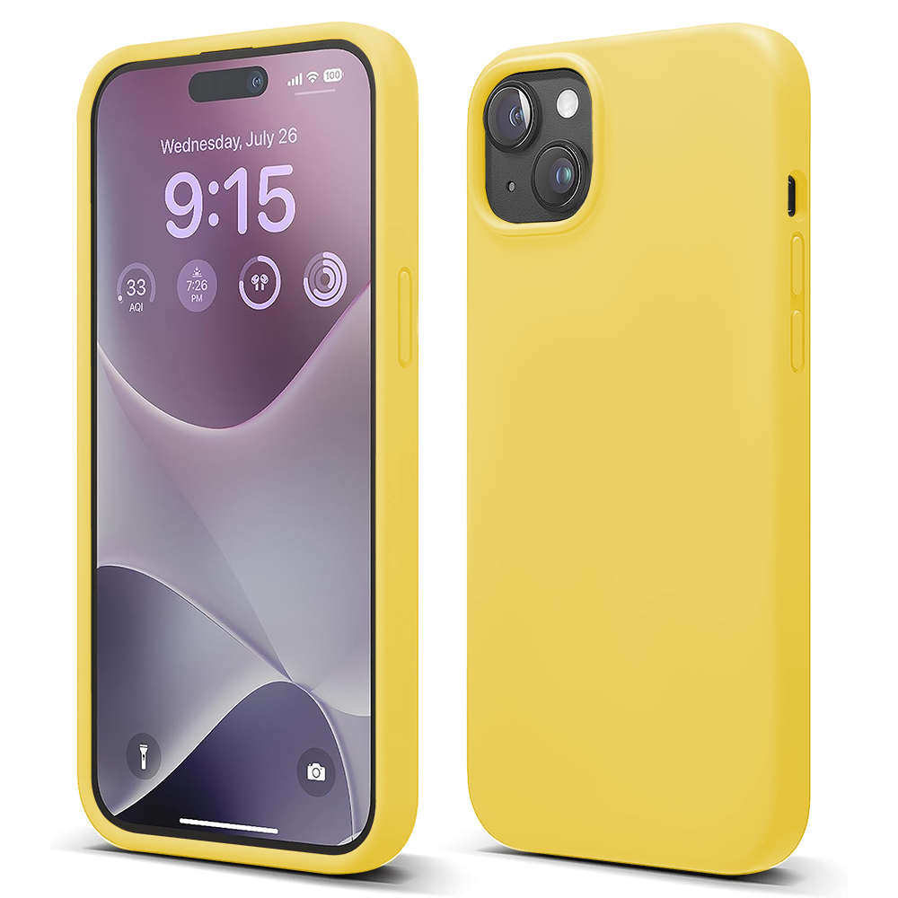 Husa Soft Silicone - iPhone 15 Plus - Galben