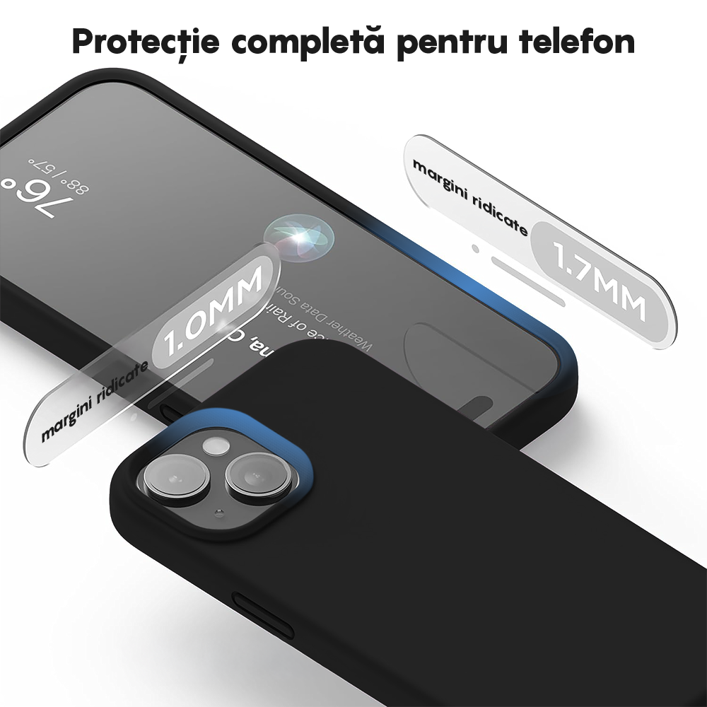 Husa Soft Silicone - iPhone 15 Plus - Negru
