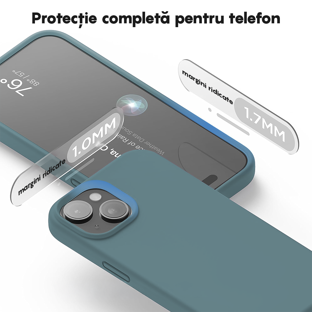 Husa Soft Silicone - iPhone 15 Plus - Midnight Blue