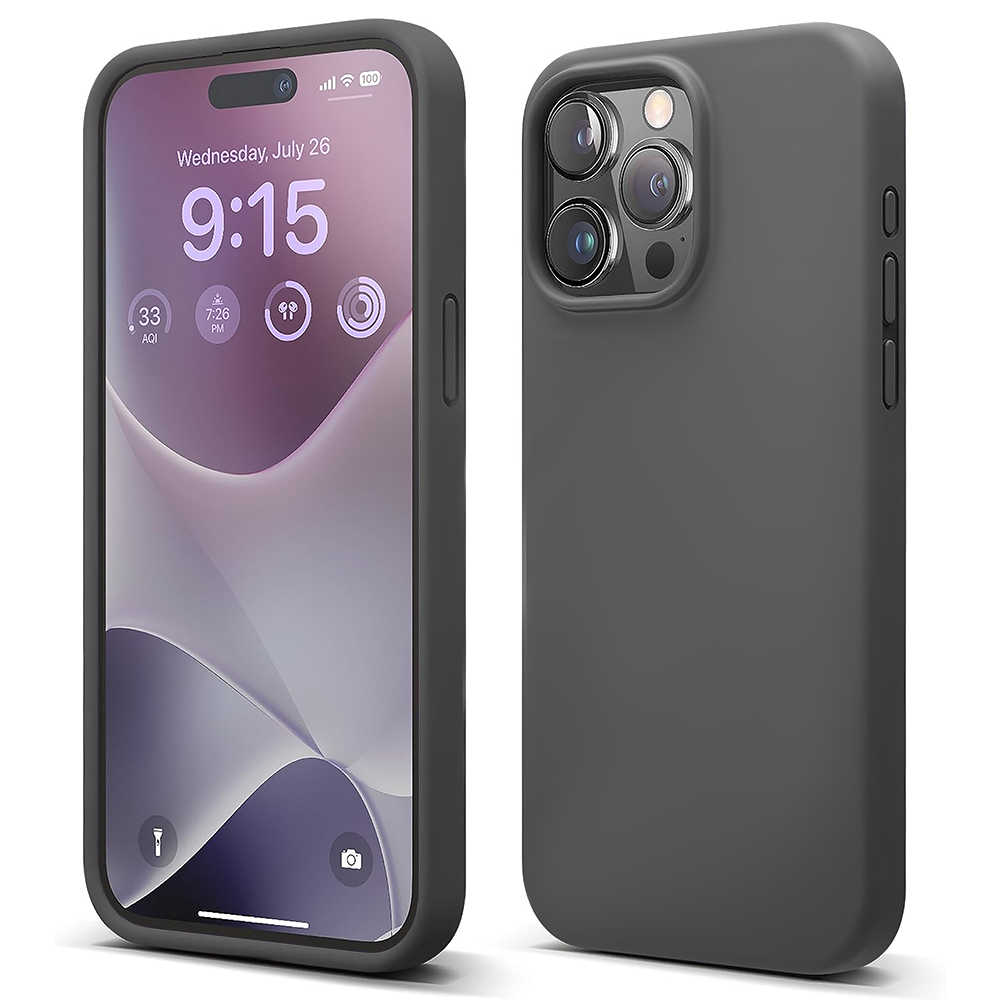 Husa Soft Silicone - iPhone 15 Pro Max - Dark Grey