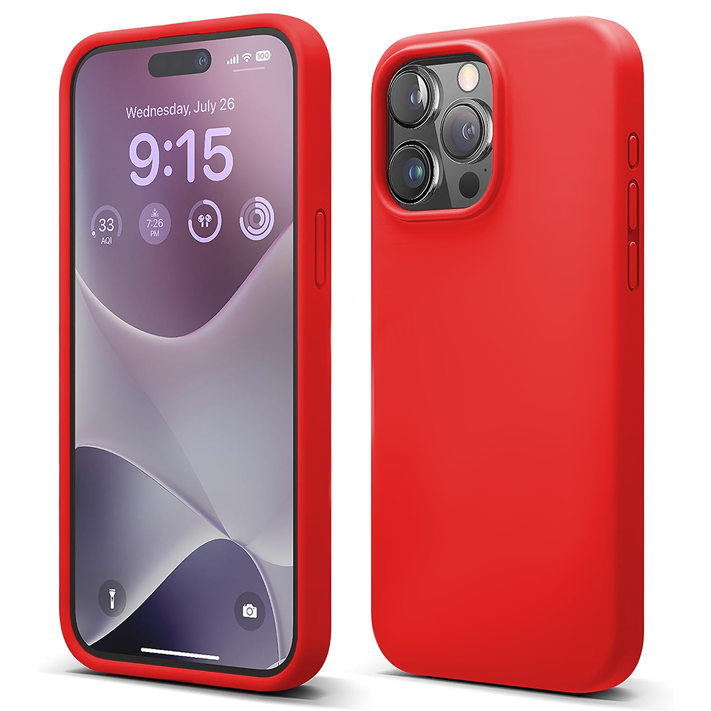 Husa Soft Silicone - iPhone 15 Pro Max - Rosu