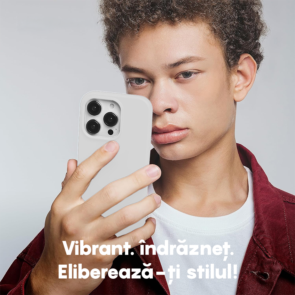 Husa Soft Silicone - iPhone 15 Pro Max - Alb