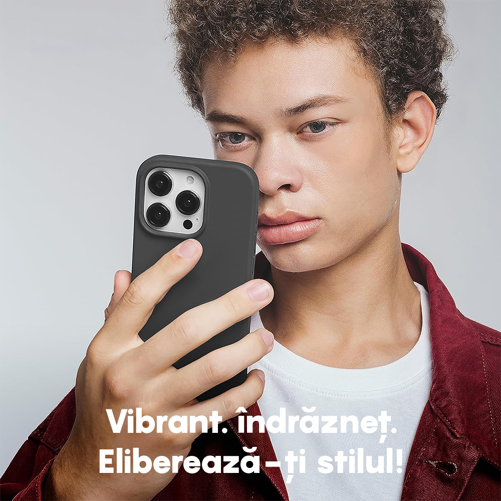 Husa Soft Silicone - iPhone 15 Pro - Dark Grey