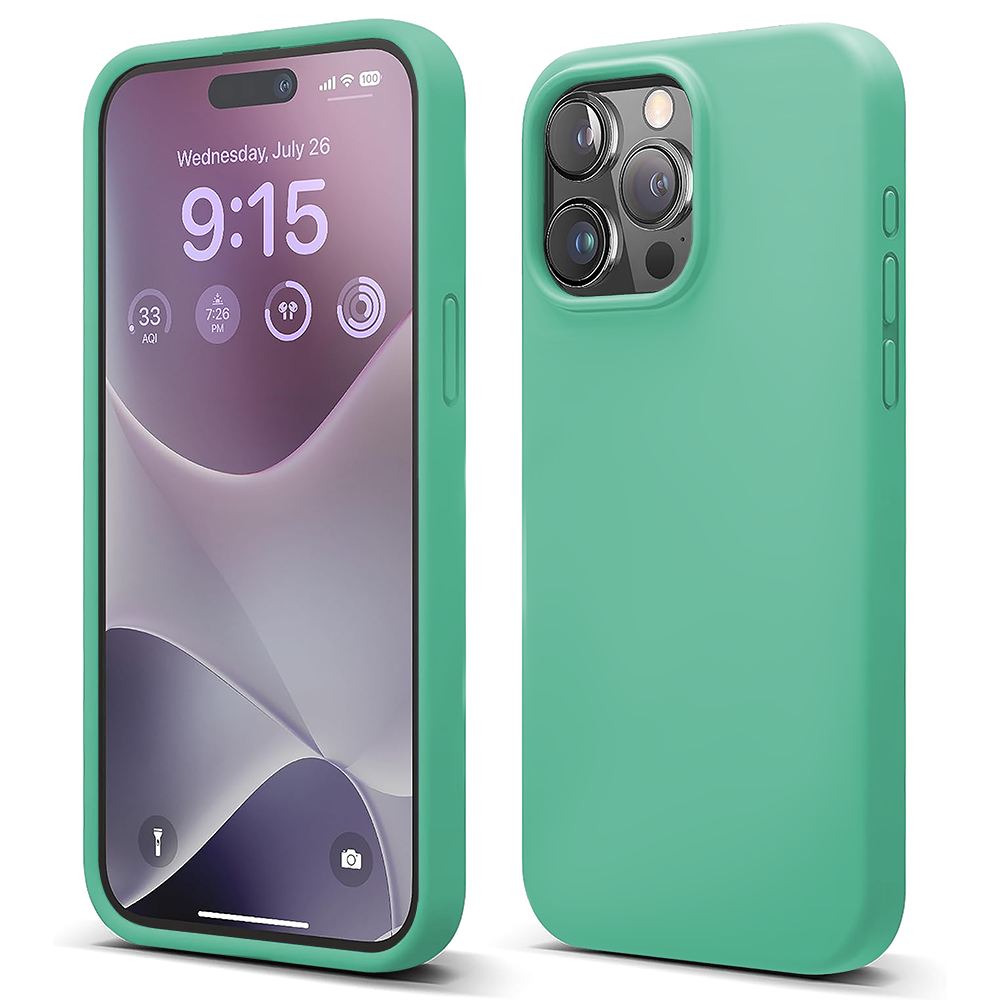 Husa Soft Silicone - iPhone 15 Pro - Webster Green